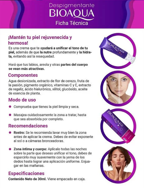 ✨ BIOAQUA Pink Nenhong – Aclarante íntimo ✨